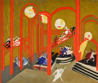 Alexandra Exter - Ballroom Design for Colombine\'s Scarf