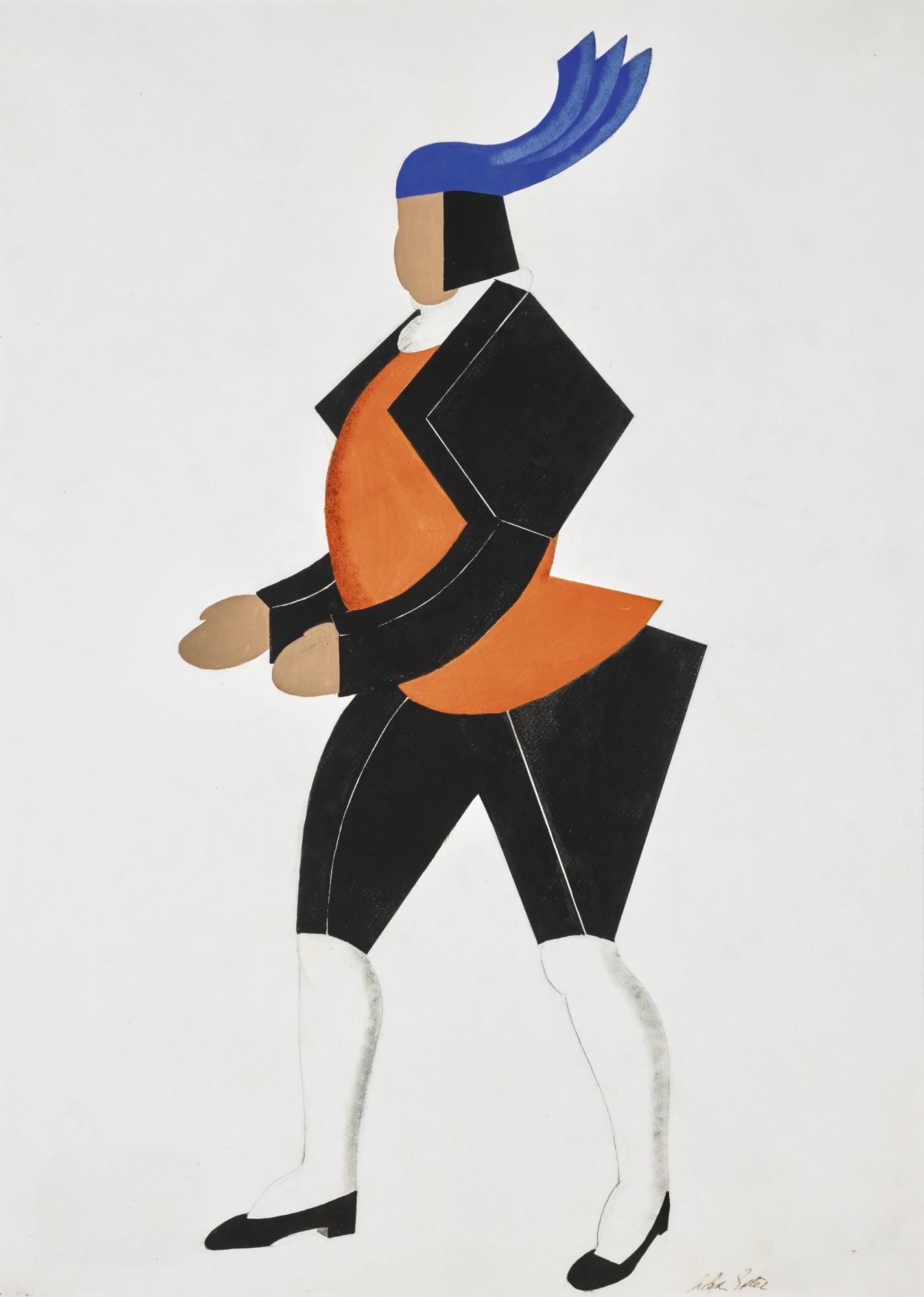 Alexandra Exter - Costume Design For A Male Servant From Don Juan
