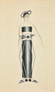 Alexandra Exter - Costume Design for Aelita\'s Servant