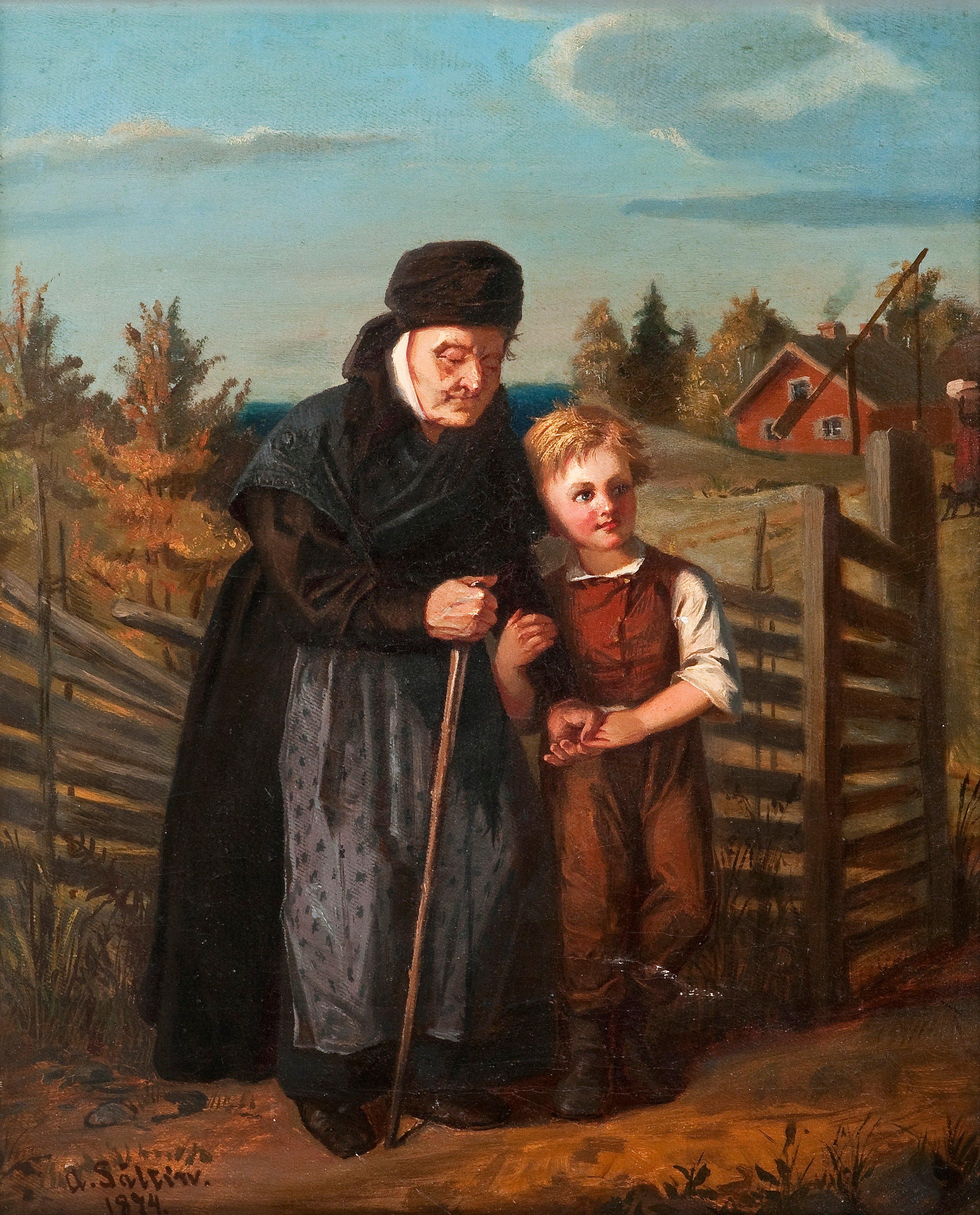 Alexandra Frostrerus-Såltin - A Boy And His Grandmother.