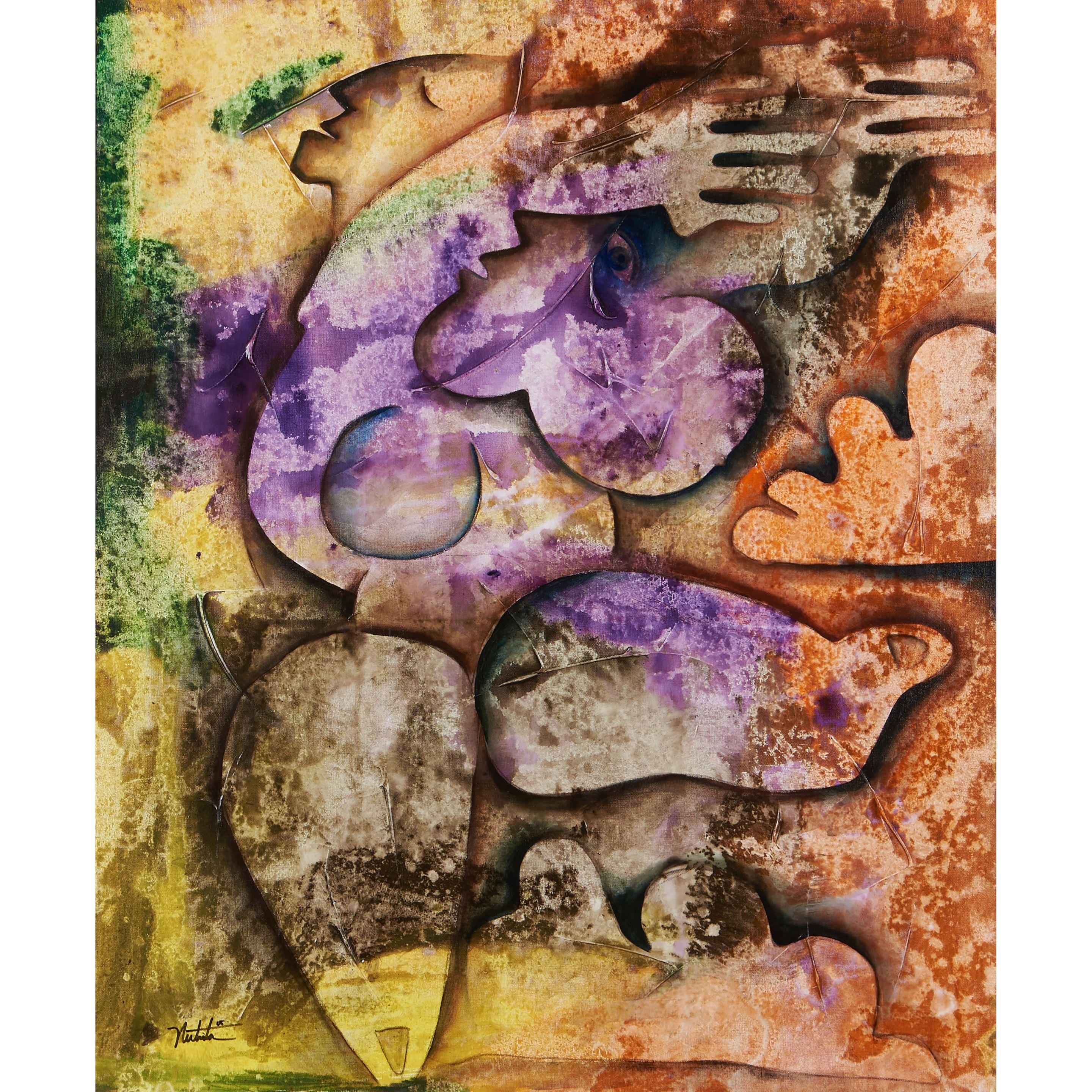 Alexandra Nechita - Bolero II 36 x 30 in. (91.4 x 76.2 cm) framed 46 x 39 3/4 x 1 7/8 in.