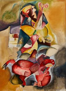 Alexandra Nechita - Sing like a Red Dog, 1996