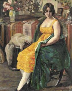 Alexandre Altmann - Portrait of a seated lady