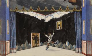 Alexandre Benois - A set design for Petrushka: Scene II, Petrushka\'s room