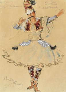 Alexandre Benois - Costume design for \'Le bourgeois gentilhomme\': Le Grec