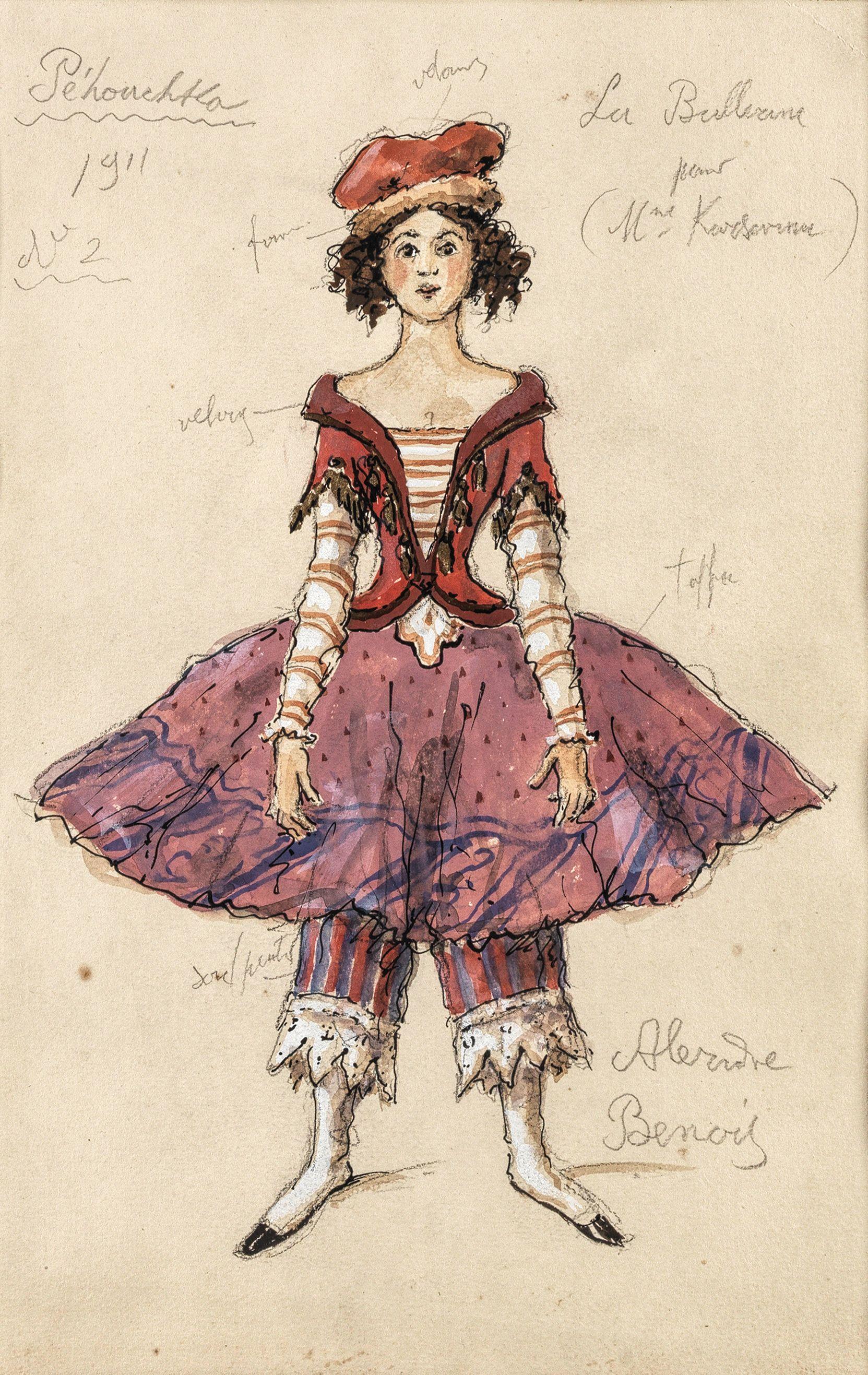 Alexandre Benois - \'Pétrouchka, La Ballerine\', 1911