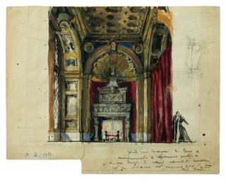 Alexandre Benois - Set Design For A Decor, Possibly For Diane De Poitiers