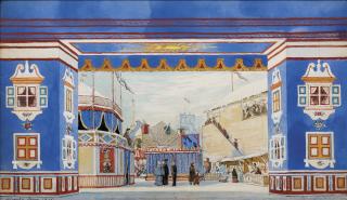 Alexandre Benois - Set design for \'Petrouchka\': acts I and IV