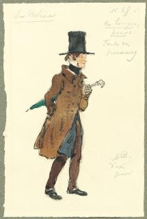 Alexandre Benois - Six costume designs for \'La bohème\'