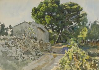 Alexandre Benois - St Cloud And A Country Path: Two Watercolors