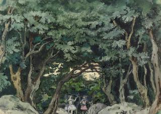 Alexandre Benois - Stage Design For La Belle Au Bois Dormant, Ballets Russes