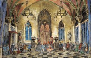 Alexandre Benois - Stage design for \'Les Cygnes\'