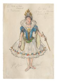 Alexandre Benois - Study of a flower fairy from \'La Belle au Bois Dormant\'