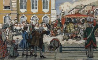 Alexandre Benois - The promenade of Empress Elizaveta Petrovna