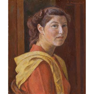 Alexandre Blanchet - Mädchen Mit Gelbem Schal, 1952 Girl With Yellow Scarf, 1952