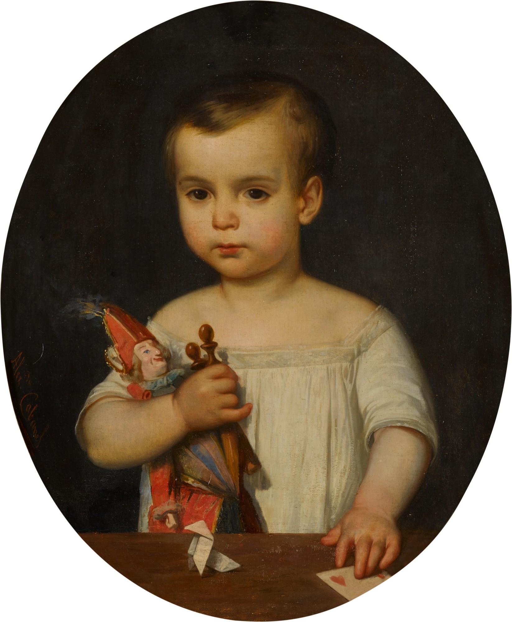 Alexandre Cabanel - Portrait d’enfant aux jouets