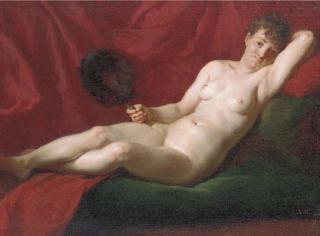 Alexandre Cabanel - Une femme nue se reposant