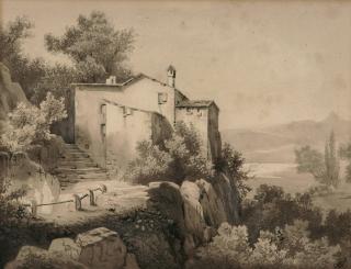 Alexandre Calame - Bauernhaus in der Nähe von Sassenage bei Grenoble.