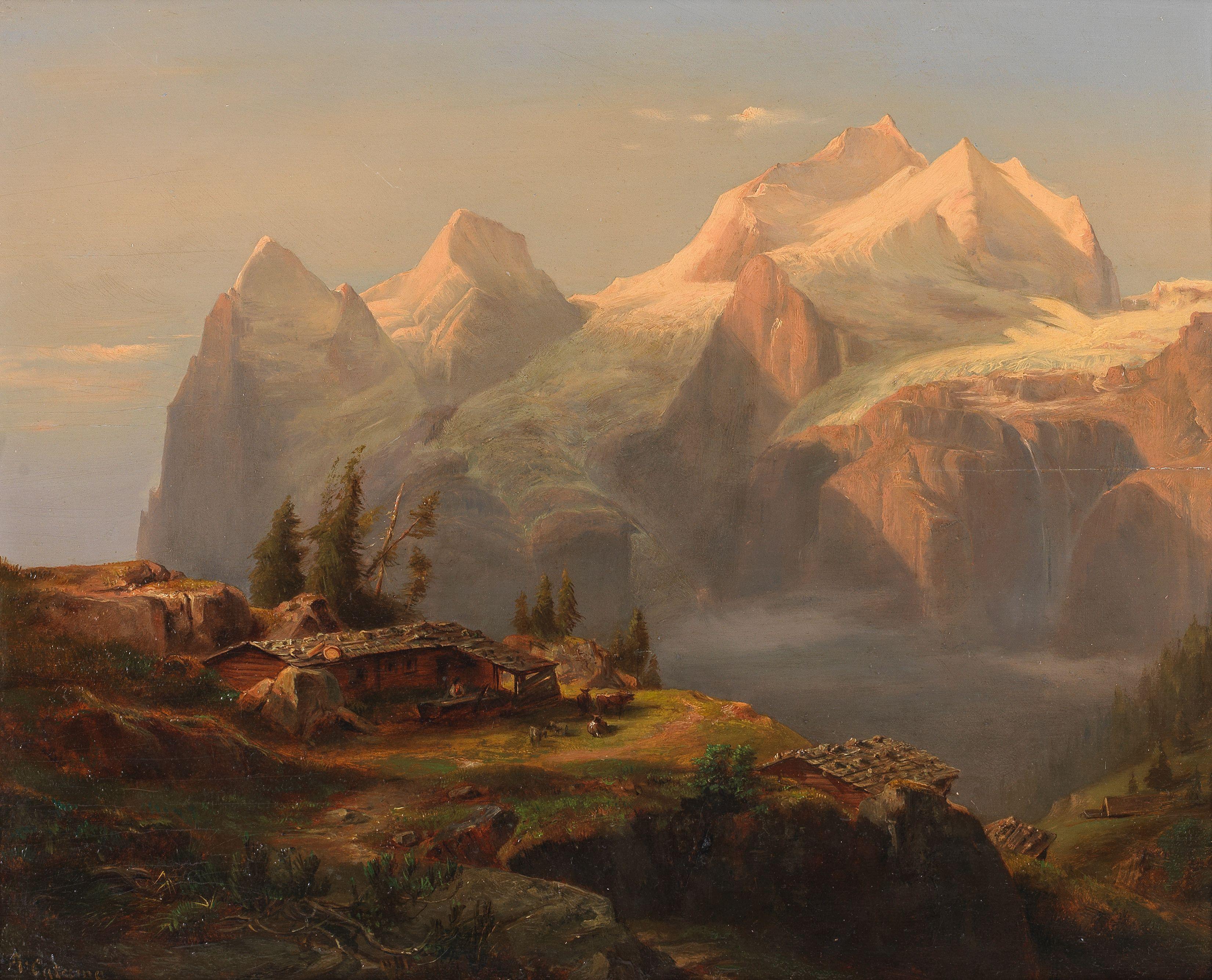 Alexandre Calame - Eiger, Monch and Jungfrau, Switzerland