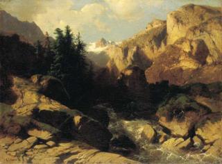 Alexandre Calame - Gebirgslandschaft