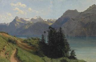 Alexandre Calame - Lac des Quatre-Cantons et Urirotstock, 1857-61