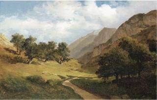 Alexandre Calame - \'Paysage au Servas\', Switzerland