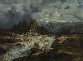 Alexandre Calame - Torrent De Montagne Par Orage