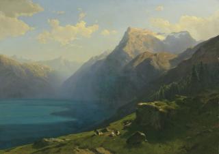 Alexandre Calame - Vue Du Lac Des Quatre-Cantons, Prise Du Seelisberg, 1862 View Of Lake Lucerne From Seelisberg, 1862