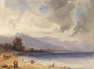 Alexandre Calame - Wolken über den Ufern des Genfersees.