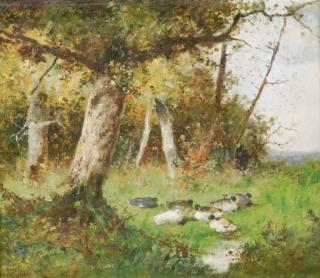 Alexandre Defaux - Ducks by the waterside