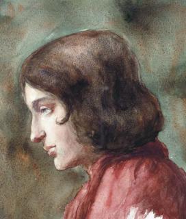 Alexandre Defaux - Head of A Young Man, Profile To The Left