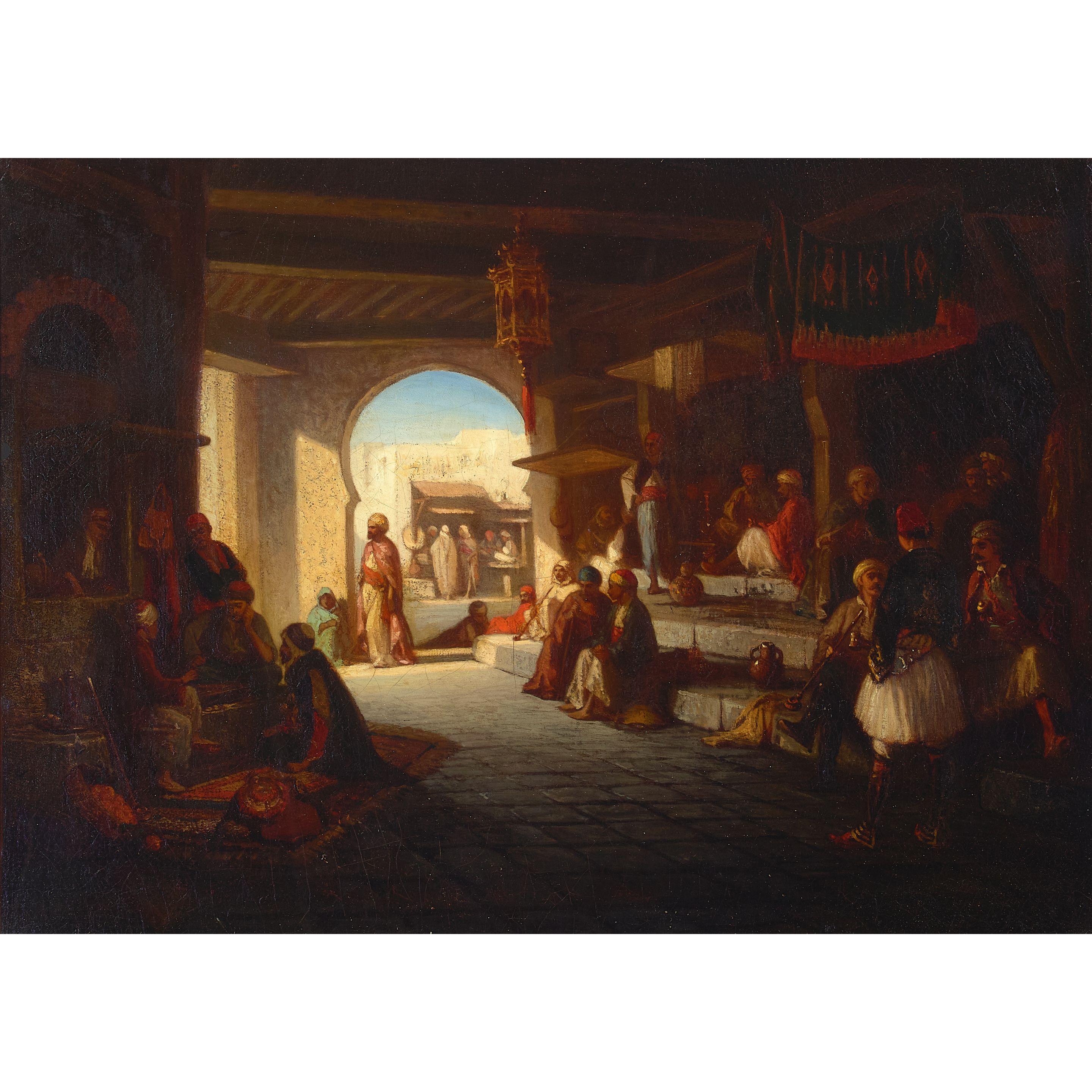 Alexandre Gabriel Descamps - A market scene