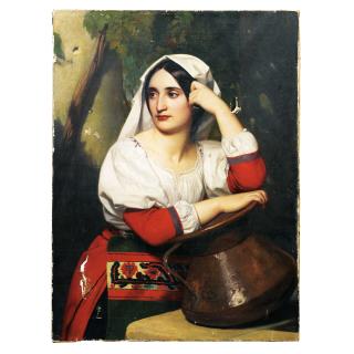 Alexandre Hesse - Jeune Italienne À La Fontaine