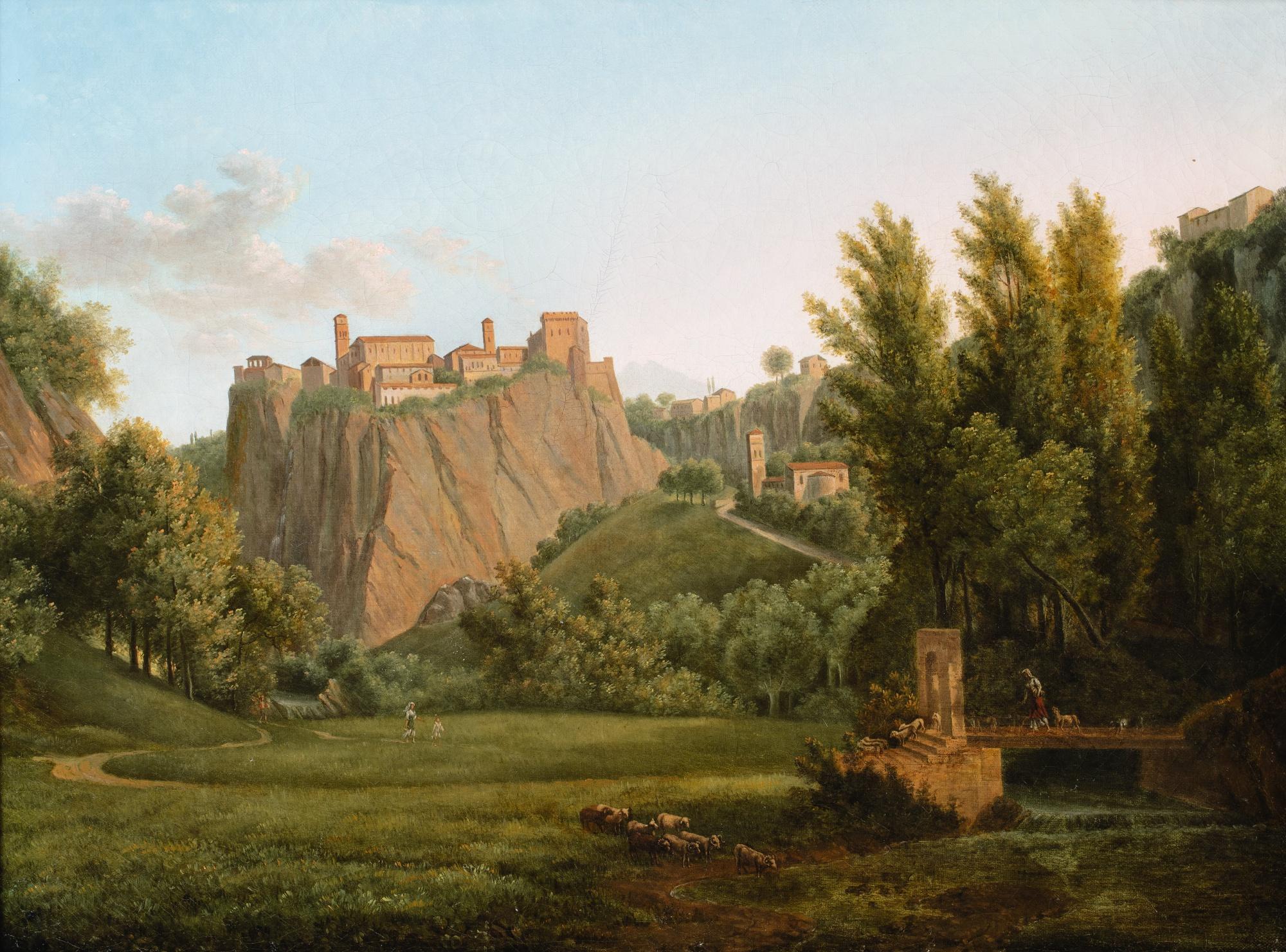 Alexandre Hyacinthe Dunouy - View Of The Waterfalls At Tivoli