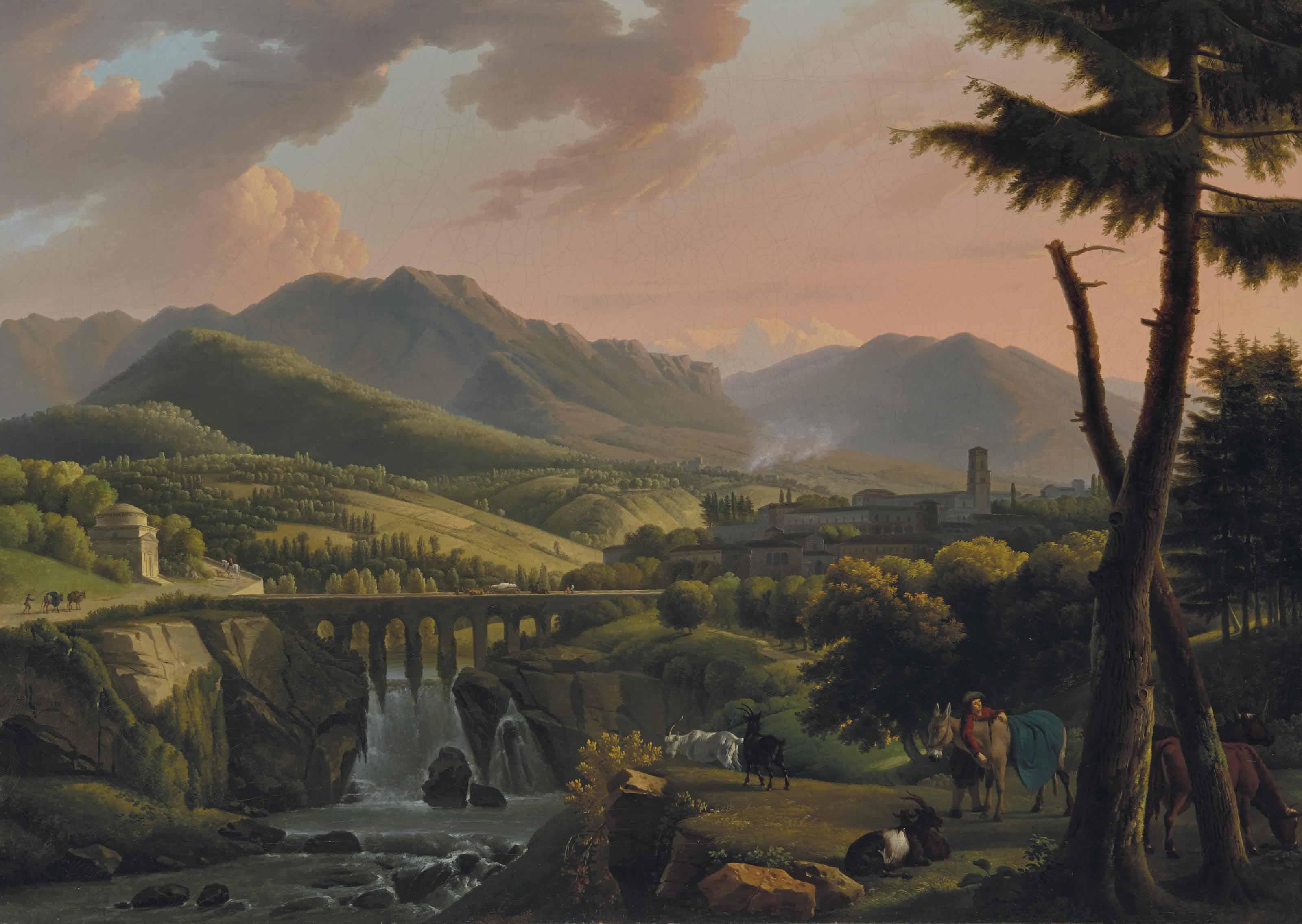 Alexandre-Hyacinthe Dunouy - Vue de l’aqueduc à La Cava près de Salerno