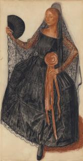 Alexandre Iacovleff - A dancer in Spanish costume