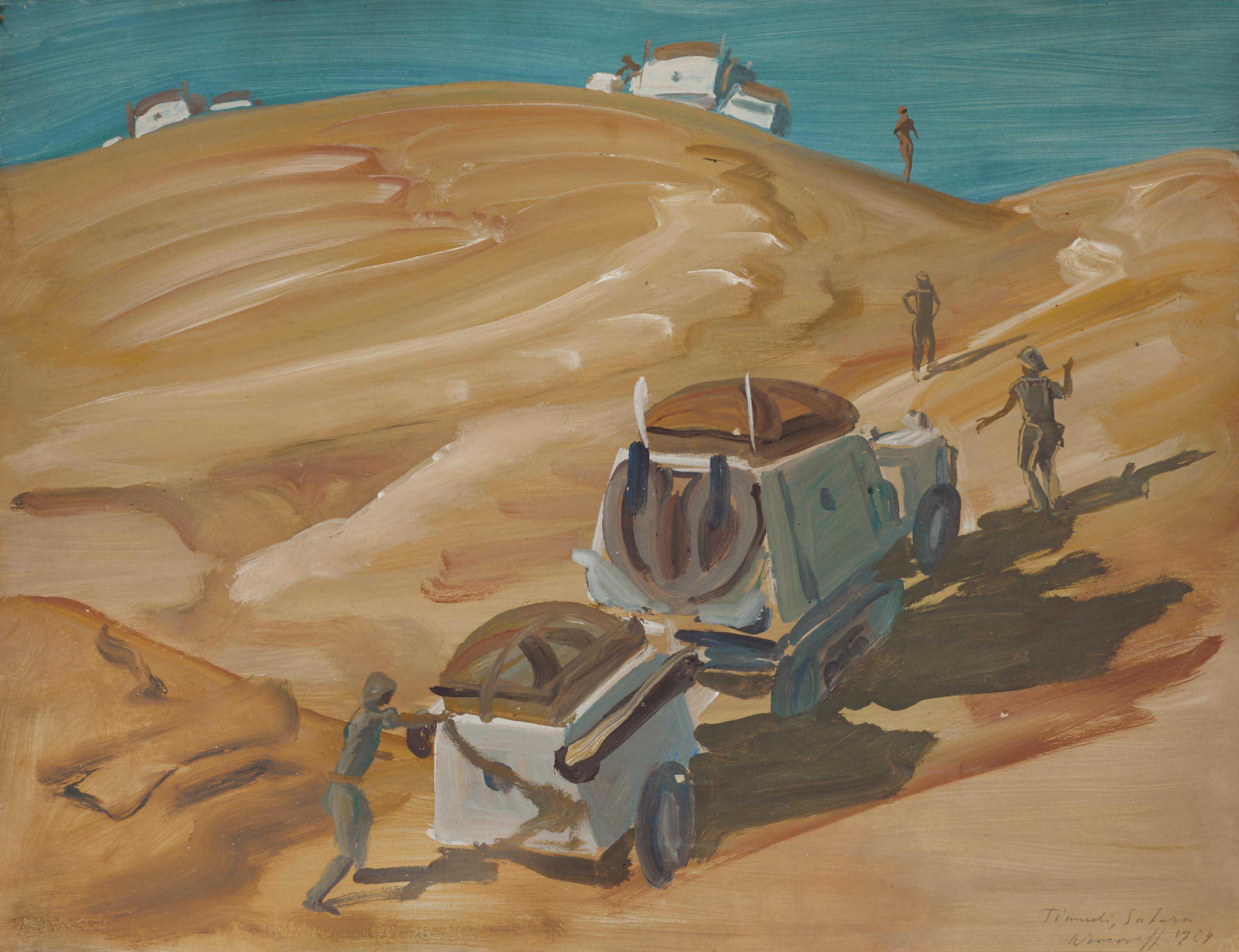 Alexandre Iacovleff - Half-track in Timudi, Sahara