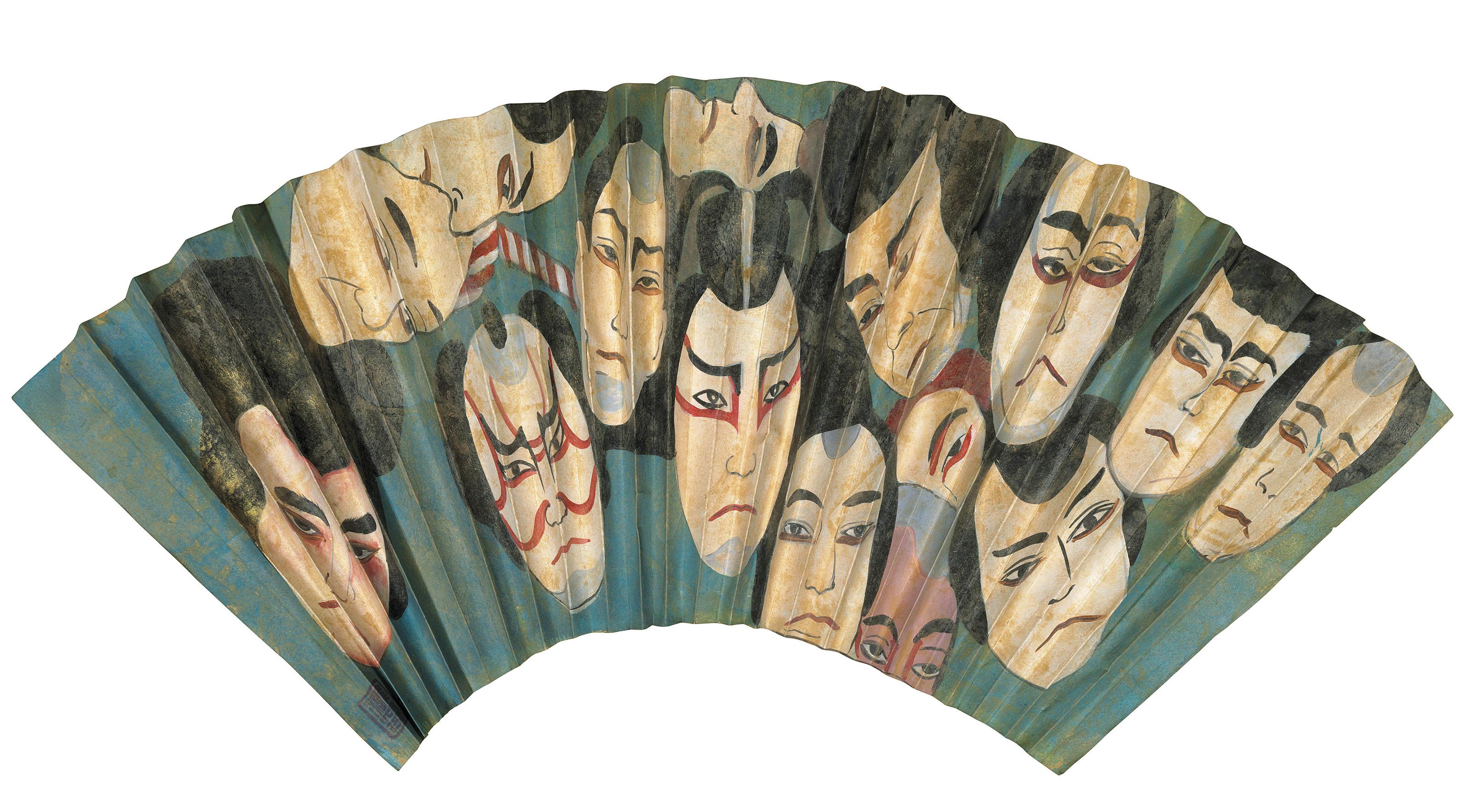 Alexandre Iacovleff - Japanese kabuki actors in kumadori