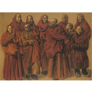 Alexandre Iacovleff - Un Groupe De Lamas