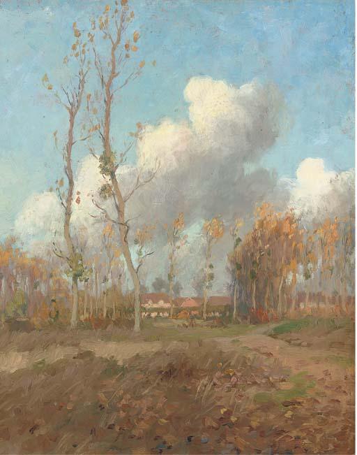 Alexandre Jacob - Poplars Before A Village