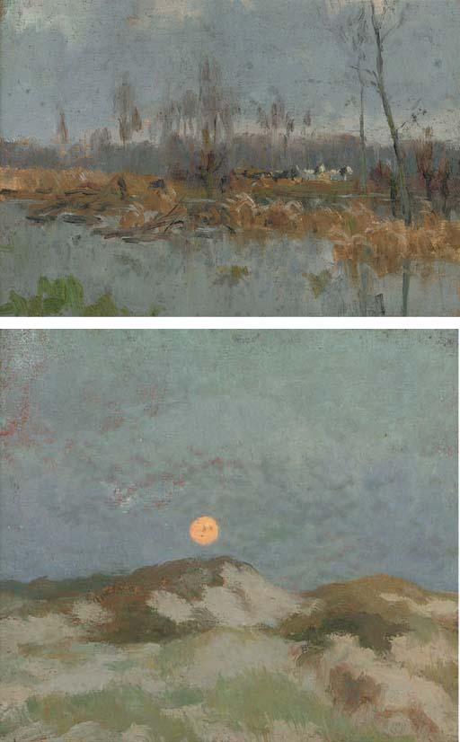 Alexandre Jacob - The Moon Rising Over The Dunes; And Horses Across The River