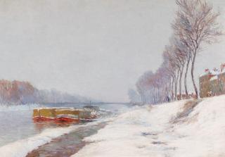 Alexandre Jacob - Wintertag an der Seine bei Asnières