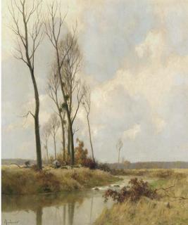 Alexandre Jacob - Woodcutters at the bend in the river