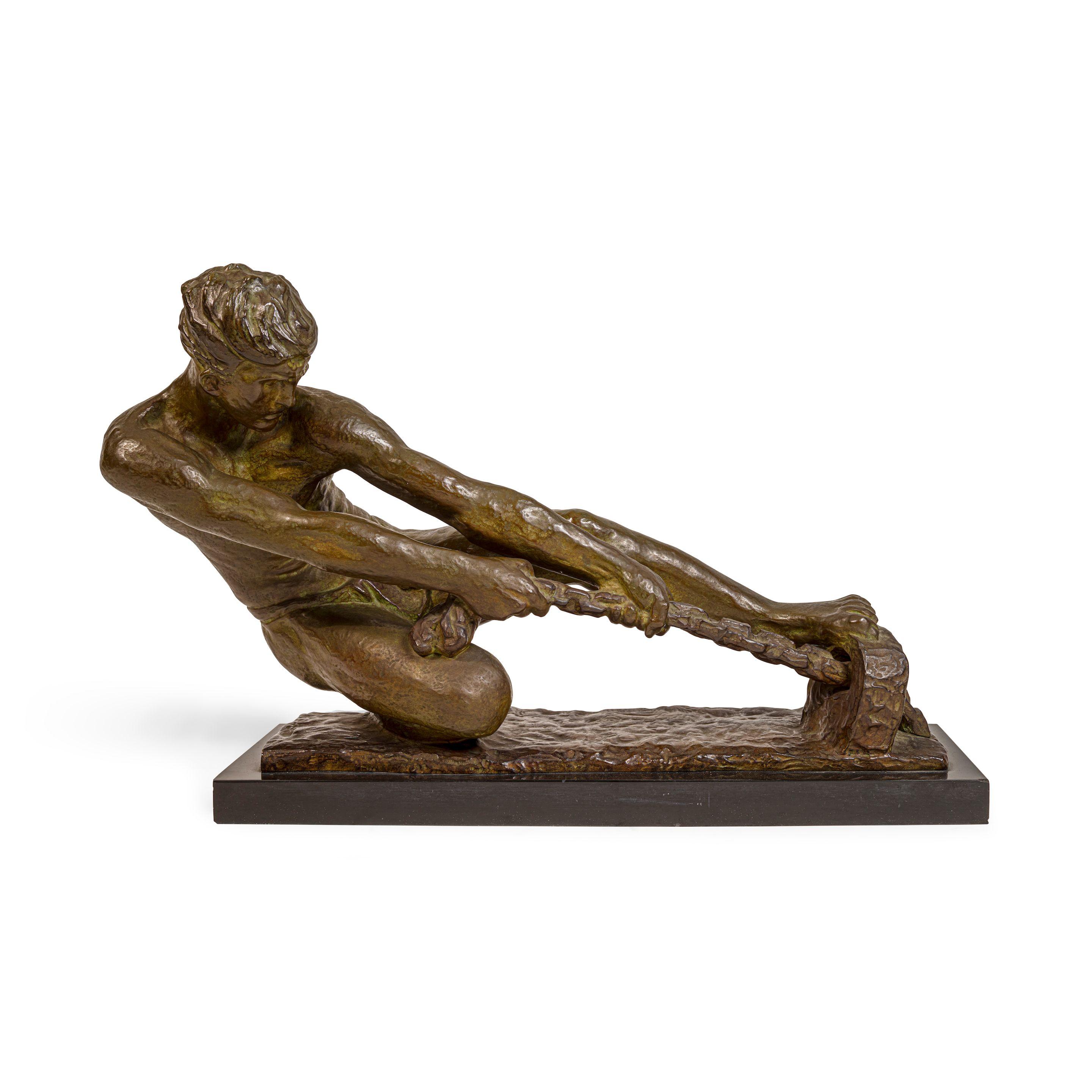 Alexandre Kelety - A Hungarian Patinated Bronze Figure Of An Athlete
