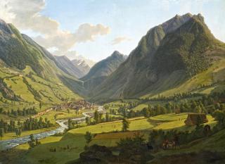 Alexandre L.R. Millin Duperreux - Blick auf das Thermalbad Cauterets in den Pyrenäen
