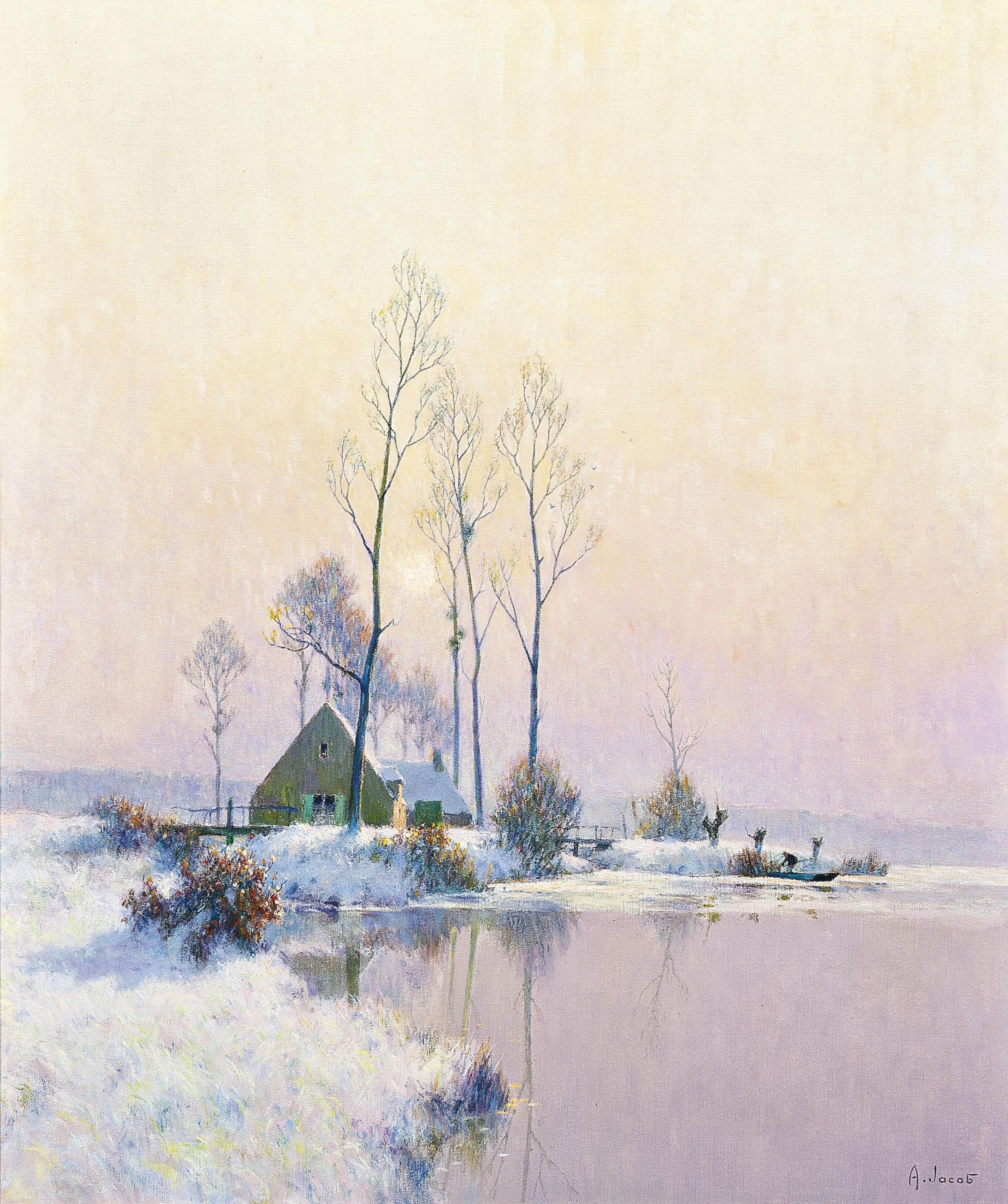 Alexandre-Louis Jacob - Givre et gelée blanche (Bords de l\'Oise)