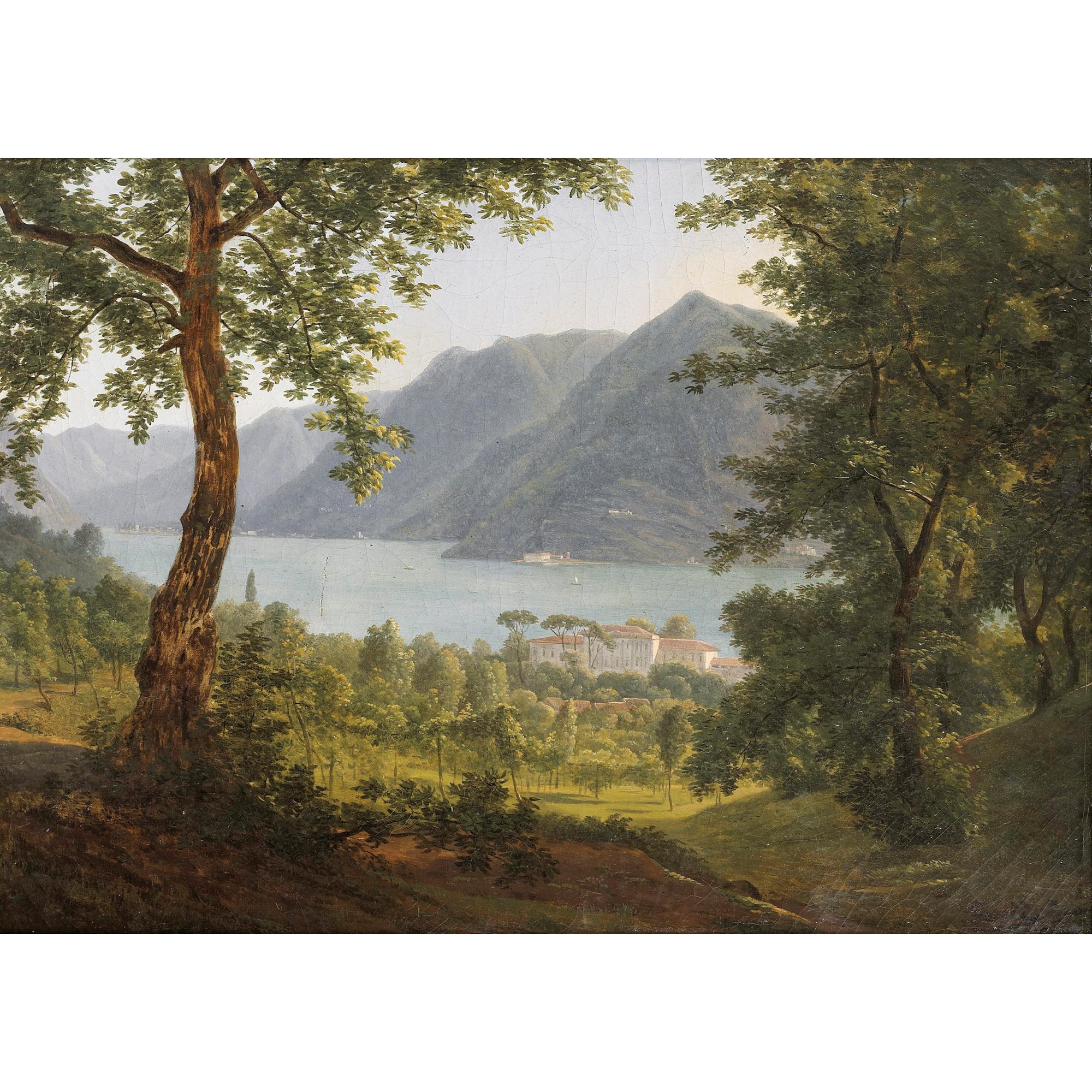 Alexandre-Louis-Robert Millin du Perreux - Vue Du Lac De Côme, Prise Au Dessus Du Palais Odescalchi 
