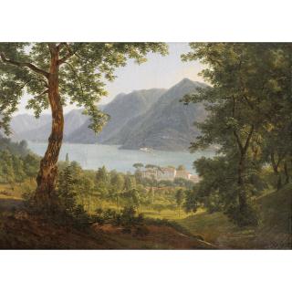 Alexandre-Louis-Robert Millin du Perreux - Vue Du Lac De Côme, Prise Au Dessus Du Palais Odescalchi 