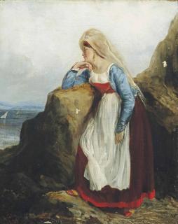 Alexandre Marie Colin - A Maiden Waiting By The Shore