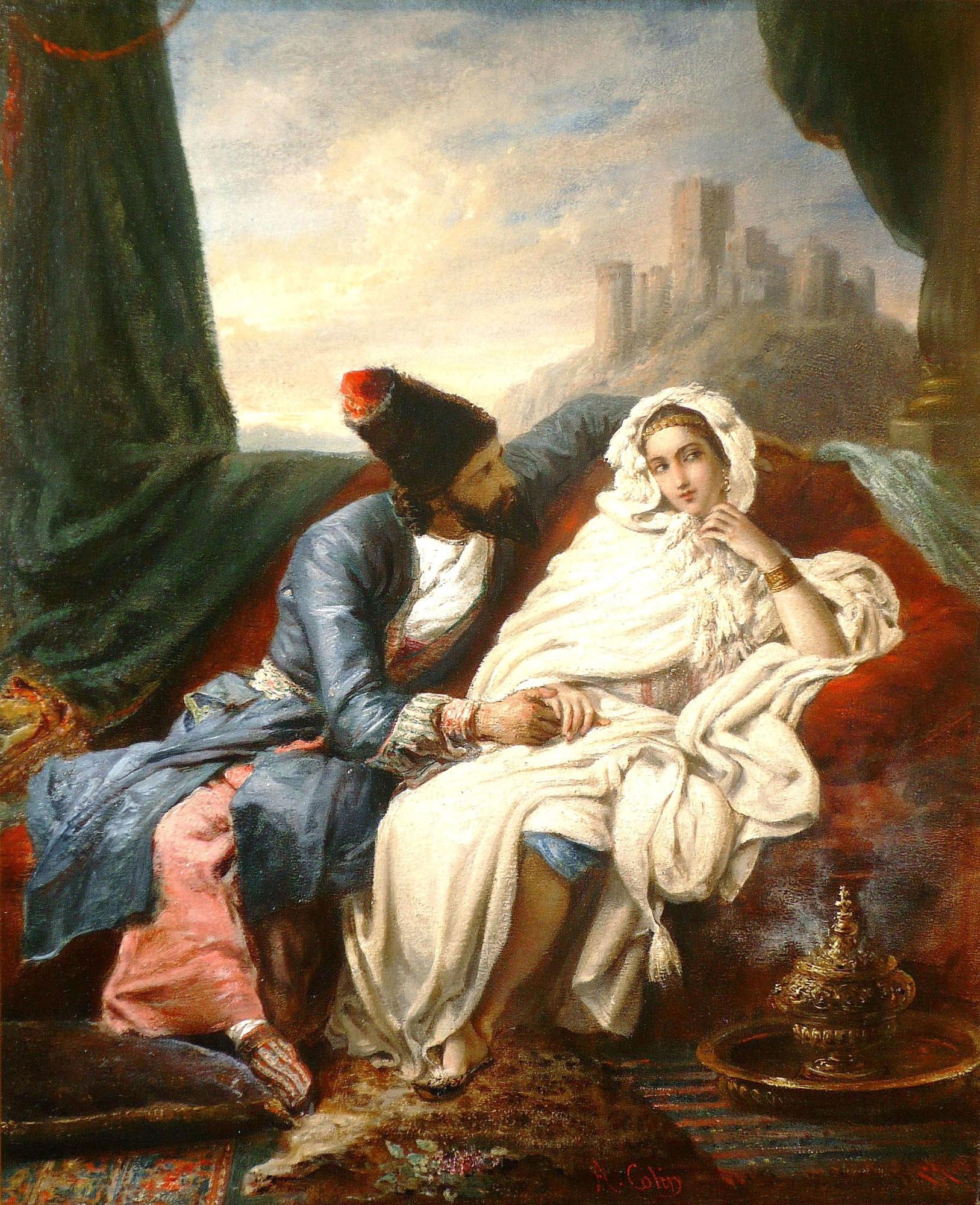 Alexandre Marie Colin - La Belle Orientale Et Le Cosaque